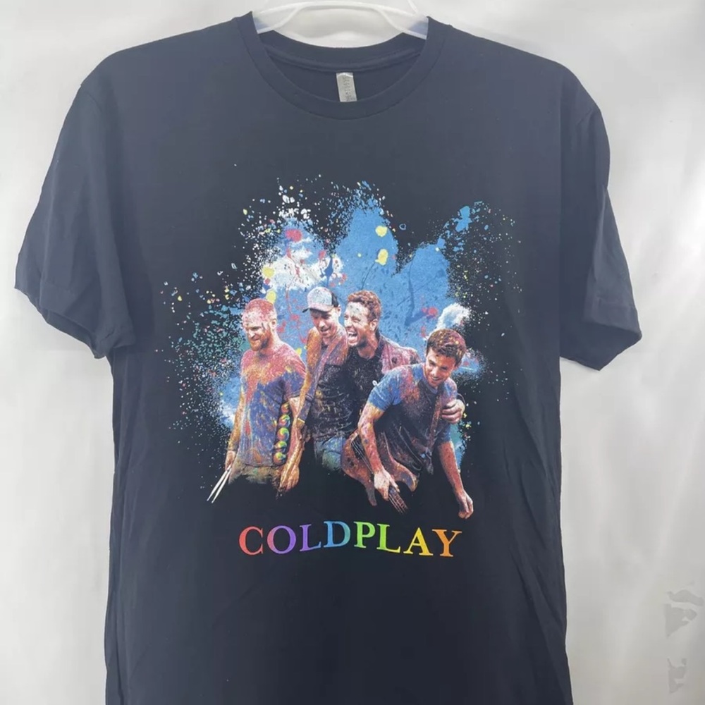 Coldplay 2016 Head Full of Dreams Tour Dates Concert t shirt Men's M Black